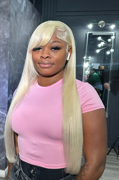 Platinum Blonde Wigs 13*4